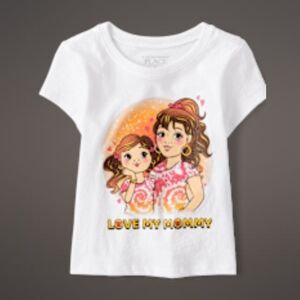 Kids White Graphic T-Shirt
